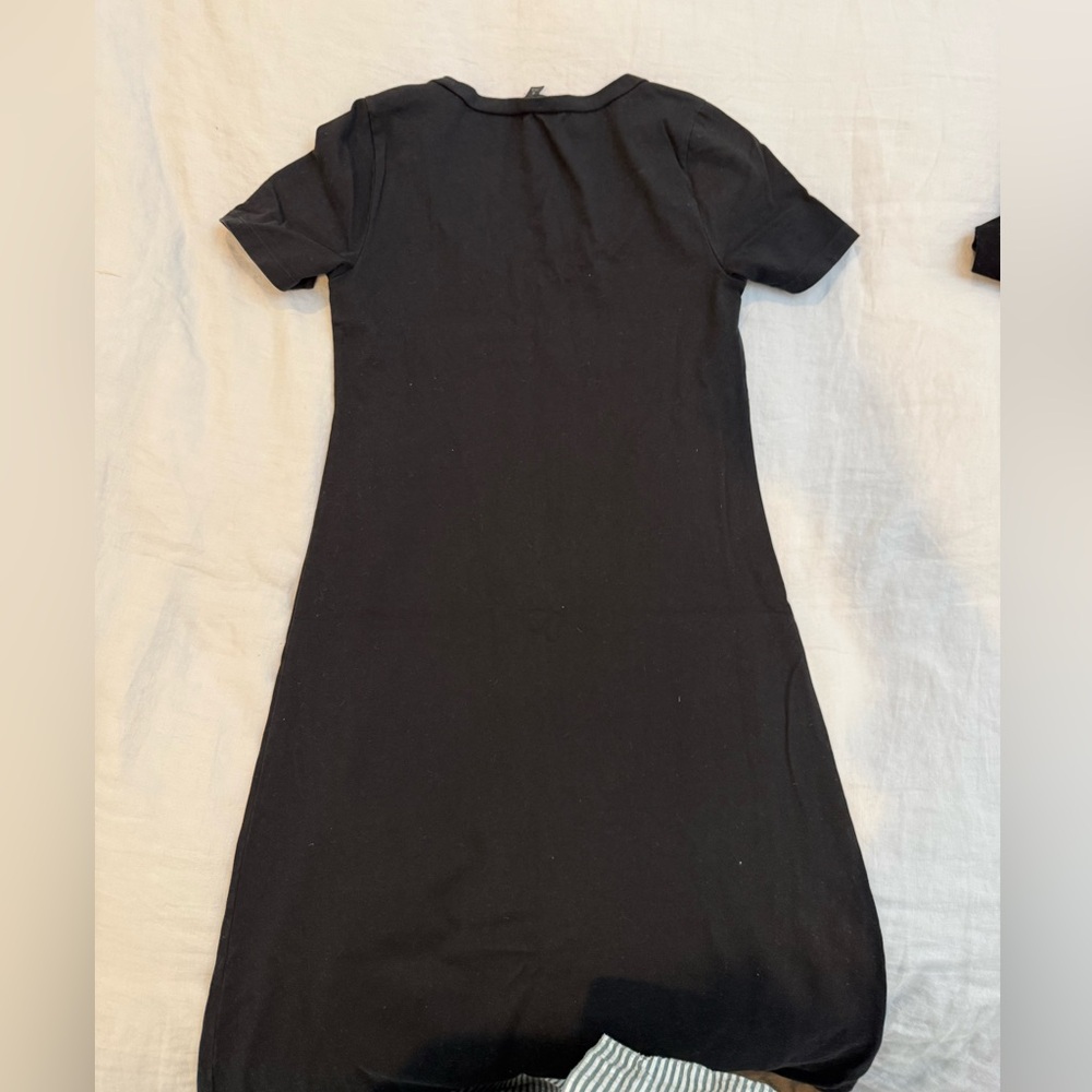 J.Crew Black T Shirt Dress - midi but ankle length at 5’3!